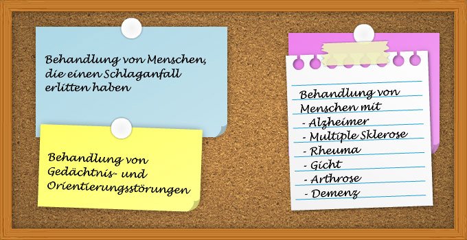 Pinnwand: Geriatrie in der Ergotherapie, Würzburg