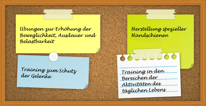 Pinnwand: Orthopädie in der Ergotherapie, Würzburg
